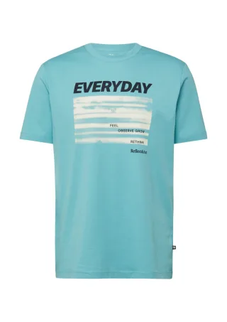 s.Oliver Red Label - T-Shirt aus Baumwolljersey mit Frontprint blau - Gr. - XL