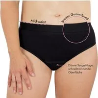 Hydas Inkontinenzslip aus Baumwolle mit integrierter Saugeinlage und weichem Bund Schutz bei Blasenschwäche, während der Periode oder im Wochenbett