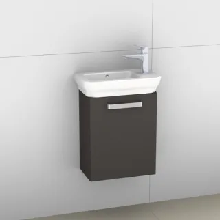 Artiqua 412 Waschtischunterschrank für Softmood T0551, Stahlgrau, 412-WUT-I37-L-7142-88 412-WUT-I37-L-7142-88
