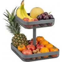 eluno Obstschale eckig 2-stöckig, 25 cm und 30 cm, Metall