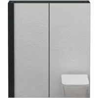 doporro Spiegelschrank Wandschrank Wandspiegel 60/80/100/120x70cm Weiß/Anthrazit