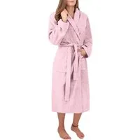normani Damenbademantel Damen Premium Bademantel Basic, 122, Baumwolle, Schalkragen, Bindegürtel, Saunamantel aus weicher Baumwolle