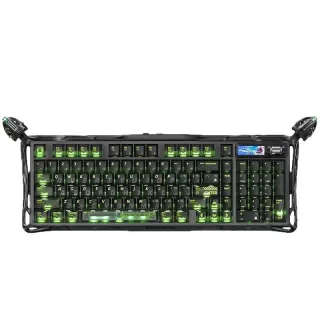 Gravastar K98 Pro Tri-Mode Wireless Mechanical Gaming Keyboard with 1.65-inch TFT Screen 98 Keys Custom UFO Switches Dua