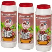 Lov&Ed Katzentoilette Deo für Katzentoiletten mit Babypuderduft, 3x 750g
