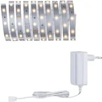 Paulmann LED-Streifen MaxLED 250 Basisset 3m IP20 2700K 12W 230/24V Silber, 1-flammig
