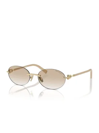Tiffany Sonnenbrille Hellbraun/Hellgold