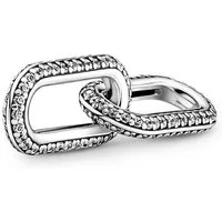 Pandora Charm-Einhänger Pandora ME Styling Pavé Doppel-Link aus Sterling Silber