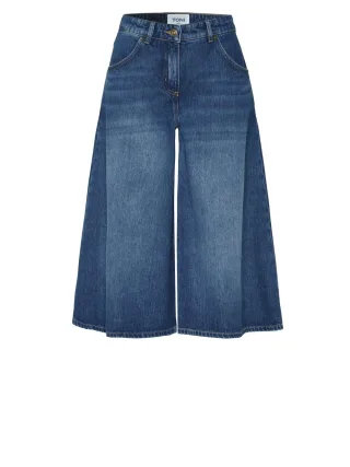 TONI - Culotte Skirt mid blue authentic - Gr. - 40