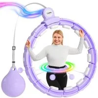Diyarts Hula-Hoop-Reifen (Smart Hula Hoop), Smart Fitness Hoop TR002, LED, 60 dB leise, 18 Segmente, Akku