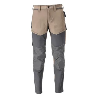 MASCOT Herren Hose mit Knietaschen CUSTOMIZED Dunkel Sandbeige / Anthrazitgrau 58 - 22379-311-5689-82C58