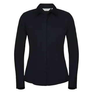 Russell Collection - Hemd für Damen Langärmlig (Dunkelblau)