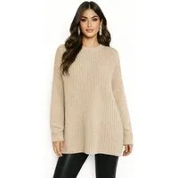 Worldclassca Longpullover WORLDCLASSCA Damen Oversize Strickpulllover Lang Pulli Dick Winter Neue Kollektion - Stilvolle und gemütliche Strickmode für Damen