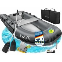 KESSER Schlauchboot aufblasbares Paddelboot für 2 Personen, motorisierbar, 2,30m, WAVE Motor geeignet