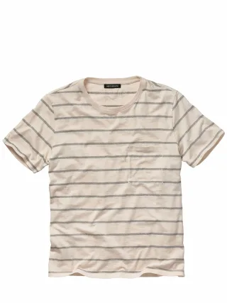 Mey & Edlich Herren Sommer-in-der-Tasche-T-Shirt Beige 100 % Baumwolle (bio)