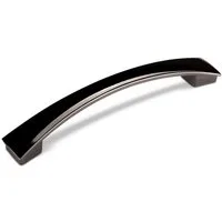 SO-TECH® Möbelgriff Bügelgriff NURIA BA 160 - 320 mm - incl. Schrauben, Lochabstand 160 mm Chrom schwarz - inkl. Schrauben