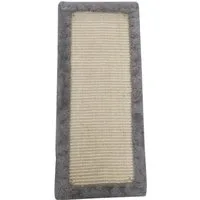 Dehner Kratzbaum Katzen-Kratzbrett Border, flexibel, ca. 50 x 22 cm, natürlicher Sisalteppich mit weichem Plüsch zur einfachen Wandmontage