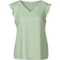 STREET ONE Trägertop V-Neck Top mit Häkeldetails