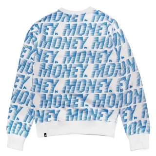 Money - "Zoom" Sweatshirt für Herren/Damen Unisex, Rundhalsausschnitt, Baumwolle (Weiß)