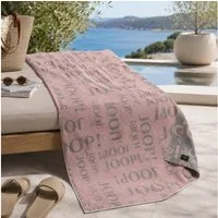 JOOP! Strandtuch JOOP! Sauna- & Strandtuch Active Repeat Rose/Grau, Frottier
