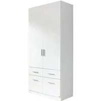 rauch Drehtürenschrank Kleiderschrank Schrank Garderobe Schlafzimmerschrank CELLE in 4 Breiten und 2 Höhen, optional mit Schubkästen MADE IN GERMANY