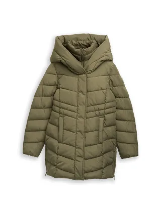 Tom Tailor - Puffer-Mantel im 2-in-1-Look jungle soil green - Gr. - S