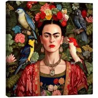 Posterlounge Wandbild Frida Kahlo mit exotischen Vögeln, Mark Ashkenazi, erhältlich als Poster, Leinwandbild, Wandsticker oder Acrylglasbild
