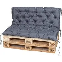 TexDeko Palettenkissen TexDeko-Garden Palettenauflage mit Rückenlehne gesteppt 120x60x50, (Sitzfläche 120x60cm + Rückenlehne 120x50cm)