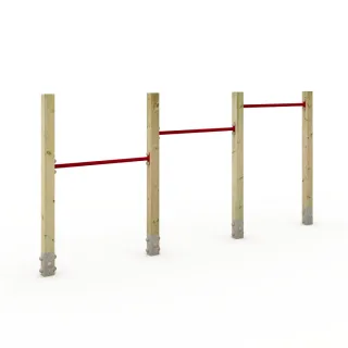 Wetterfestes Turnreck PRO Tumble 403P - 305x9x151 cm - Kinderspielplatz Reckstange mit Winkelanker für Garten - Hochwertige Spielanlage von Wickey