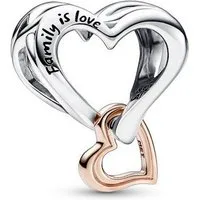 Pandora Charm-Einhänger 782642C00 Charm Damen Unendlichkeits-Herz Offen Silber 14k Rosévergol