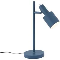 Qazqa Tischleuchte Stijn, ohne Leuchtmittel, Warmweiß, QAZQA Tisch­leuchte, e27, Blau, Metall, Modern