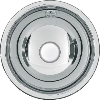 KWC Aquarotter Rundbecken, RONDO, Edelstahl, 295x119 mm, Überlauf, seidenmatt, 2000056336 2000056336