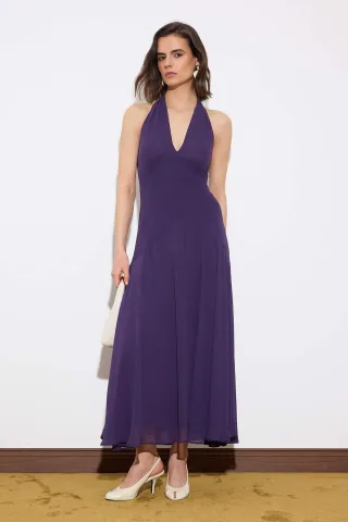 Elegantes, ärmelloses Maxikleid für Damen im Skater-Stil/Nachtkleid