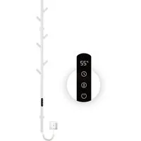 Oihpaw Elektrischer Badheizkörper 1530 x 32 mm Elektrischer Handtuchtrockner mit Baumart,mit 6 Haken