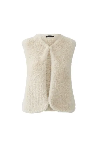 Oui - Strickweste whitecap gray - Gr. - 38
