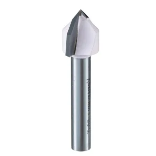 Makita V-Nutfräser Ø 6 mm Schaft - Ø 12,7 mm Fräser - 45 mm Gesamtlänge - 90° Winkel - D-47868
