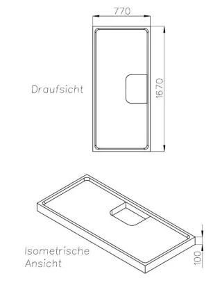 Neuesbad Wannenträger für Ideal Standard Ultra Flat New 170x80x2,5 SD 27404