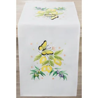 Stickläufer "Zitronen & Schmetterling"