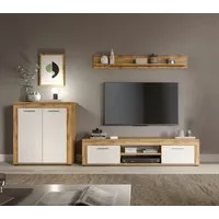 OTTO home Wohnwand AOSTA, Breite 255cm, 3-teilige Wohn-Kombination, (3-St., bestehend aus: Highboard, Lowboard, Wandboard), Wohnwand, Kombination, Anbauwand, Möbel Set, Schrankwand, Möbel Kombi