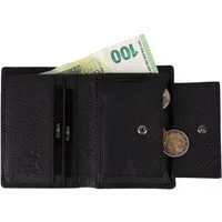 MIRROSI Kartenetui Mini-Geldbörse aus Echtleder, Geldbeutel mit Münzfach