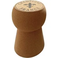Libaro Sitzhocker rund CORKY Champagner-Korken Hocker braun im Sektkorken Design hoch, Ablage Beistelltisch Schemel 51 cm bequem und stabil, mit Metallkern