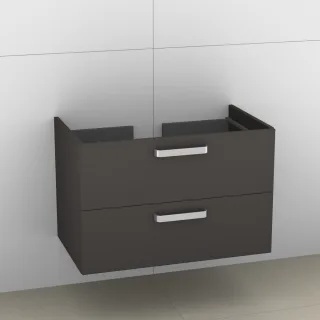 Artiqua 414 Waschtischunterschrank für Memento 513381, 513383 Stahlgrau, 414-WU2L-V80-7142-88 414-WU2L-V80-7142-88