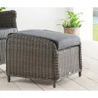 Destiny Fußhocker CASA, 66x58cm, Aluminium, Polyrattan, inkl. Auflagen