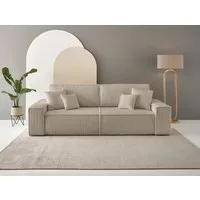 OTTO home 3-Sitzer FINNLEY, Schlafsofa 257 cm - OTTO. Verlässliche Qualität., mit Bettkasten, in Bouclé, Struktur fein und Mega Cord