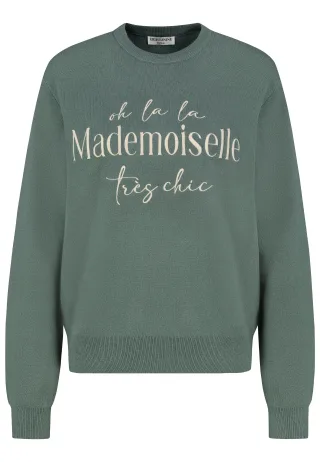 Authentic Style - RE9CIFN0cmlja3B1bGxvdmVy pine green - Gr. - L