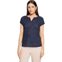Betty&Co Kurzarmshirt Damen mit V-Ausschnitt (1-tlg)