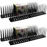 HAC24 Tierabwehr-Attrappe Spikes Taubenspikes Vogelspikes Vogelabwehrspitzen Vogelabwehrspikes, (Set, 4-St), mit je 45 cm