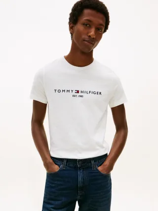 CORE TOMMY LOGO TEE SNOW WHITE - Gr. - XXL