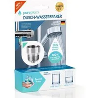 puregreen Handbrause puregreen Wassersparer für die Dusche 50% Wasser und Energie sparen, (1-tlg), puregreen ehem.bluegreen Dusch-Wassersparer 2.0 Leichte Installation