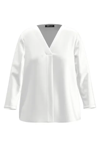 FRANK WALDER - Blusenshirt ELEMENTS mit elegantem V-Ausschnitt ecru - Gr. - 38