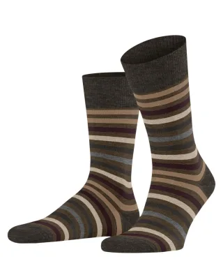 FALKE - Socken - Tinted Stripe grün - Gr. - 47-50